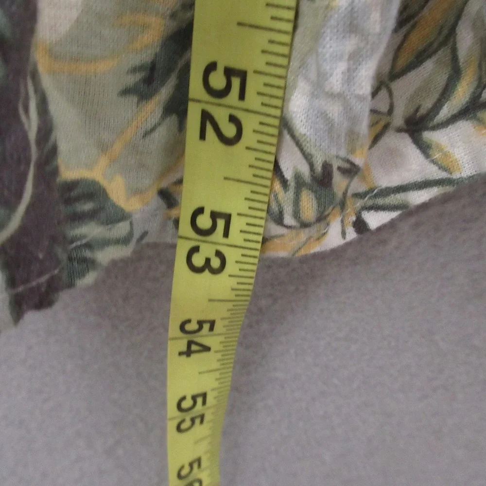 Abercrombie & Fitch Dress XLP Floral Maxi Tropical‎ Linen Blend Smocked Boho